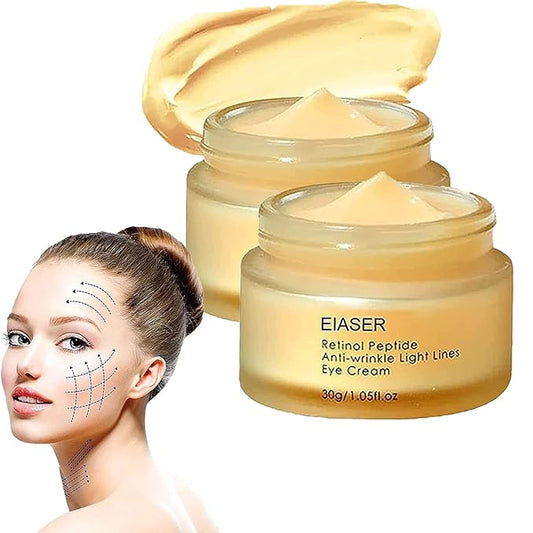 Retinol Polypeptide Eye Cream,Retinol Eye Cream for Dark Circles and Puffiness, Visible Results in 3-4 Weeks, Under Eye Cream for Anti Aging, for Puffiness and Bags to Reduce Fine Lines(2pcs)-Velvo Beauty