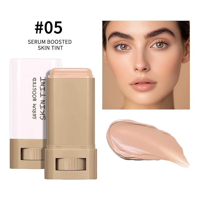 Beauty Balm Serum Boosted Skin Tint – Hydrating Tinted Moisturizer, Lightweight Solid Tinted Foundation Stick for Flawless, Sheer to Medium Coverage, Radiant & Dewy Finish, All-Day Wear (5#, 1)-Velvo Beauty
