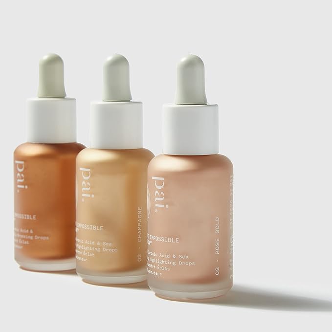 Pai Skincare - The Impossible Glow Organic Hyaluronic Acid + Sea Kelp Glow Drops | Natural, Vegan, Sensitive Skincare (Rose Gold, 1 fl oz | 30 ml)-Velvo Beauty