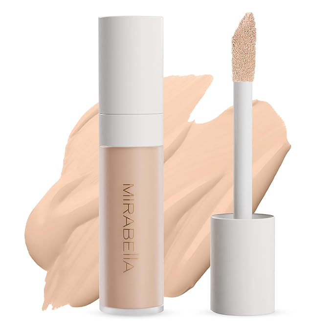 Mirabella Invincible For All Perfecting Under Eye Concealer Full Coverage - Hydrating Makeup Concealer for Dark Circles, Fine Lines & Wrinkles w/Hyaluronic Acid - Ivory I50-Velvo Beauty