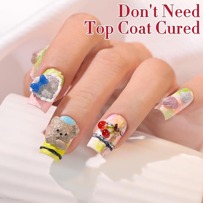 Double Rhythm 3D Nail Gel Solid Sculpting Gel for Nail Art Non-Sticky Hard Gel for Building Carving Molding Nail Extension Soak Off UV/LED Salon Home DIY 0.5 Oz (Gypsum White)-Velvo Beauty