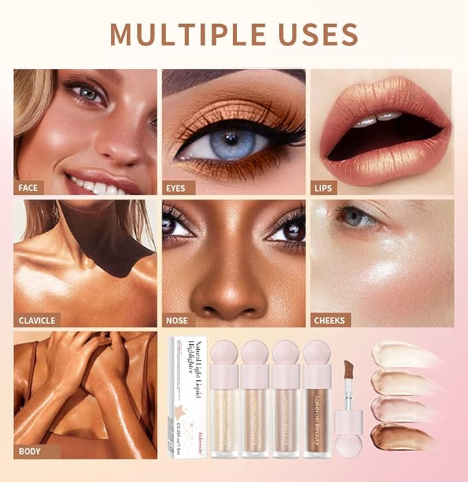 Unyoke Liquid Highlighter Stick, Matte Finish, Cream Formula, 02#, Waterproof, Full Coverage, Body & Face Makeup-Velvo Beauty