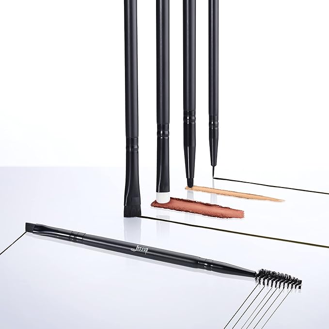 Jessup Eyeshadow Brush Set 12pcs Black Eye Makeup Brushes Set Professional with Natural Synthetic Hair for Eyebrow Eyelash Eyeliner Spoolie Blending, T322-Velvo Beauty