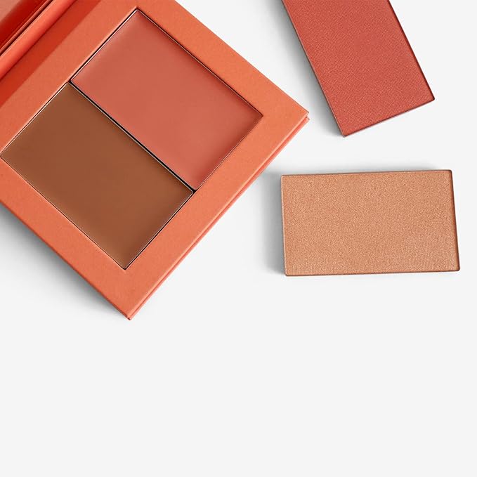 Makeup Cream Blush + Bronzer Refillable Palette - 8g - 0.282 Oz. - Long Lasting, Easy to Use, for a Radiant, Natural, Luminous Skin-Velvo Beauty