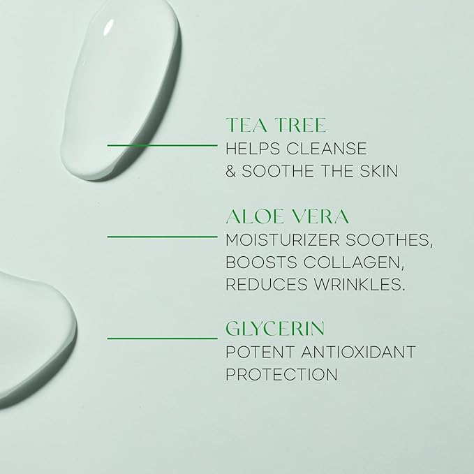 Tea Tree & Aloe Exfoliating Scrub - Dermatologist Tested, Multi-Tasking Cleanser, Clears Skin - Anti-Aging, Clean Beauty, Cruelty-Free Korean Skincare for All Skin Types - 6.76 Fl Oz / 200ML-Velvo Beauty