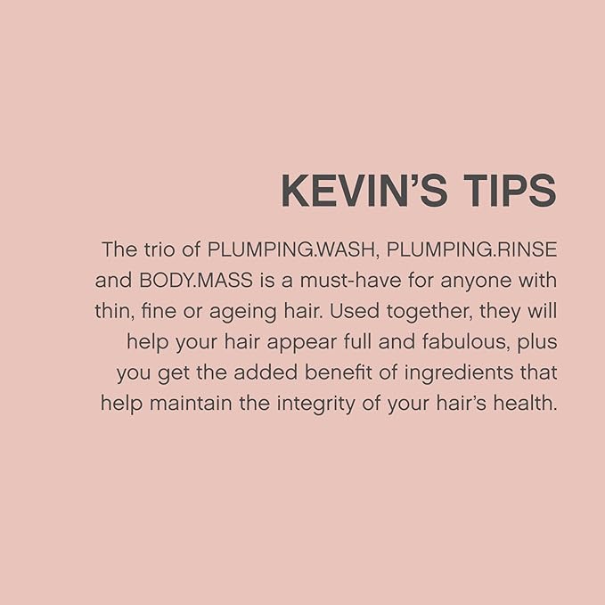 KEVIN.MURPHY PLUMPING.WASH - Densifying Shampoo for Thinning Hair - For Fine & Aging Hair - Nourishing Hair Care Shampoo - Thickening Effects - 250 mL / 8.4 fl oz-Velvo Beauty