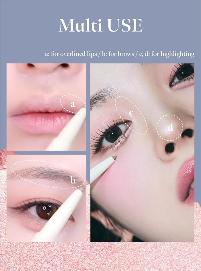 CORALHAZE Idol AEGYO-SAL Maker 05 Dreamy Rose, 2-in-1 Under-Eye Highlighter and Contour Liner for Bright, Voluminous Eyes, Long-Lasting, Smudge-Proof Shimmer Stick with Natural Glow, Korean Beauty-Velvo Beauty