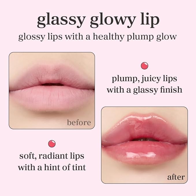 NOONI Korean Lip Oil - Appleplum | Long-Lasting, Moisturizing, Plumping, Revitalizing for Dry Lips, Waterproof, No Peel Off, Korean Tint, Hydrating, Nourishing Crystal Clear, 0.12 FL Oz-Velvo Beauty