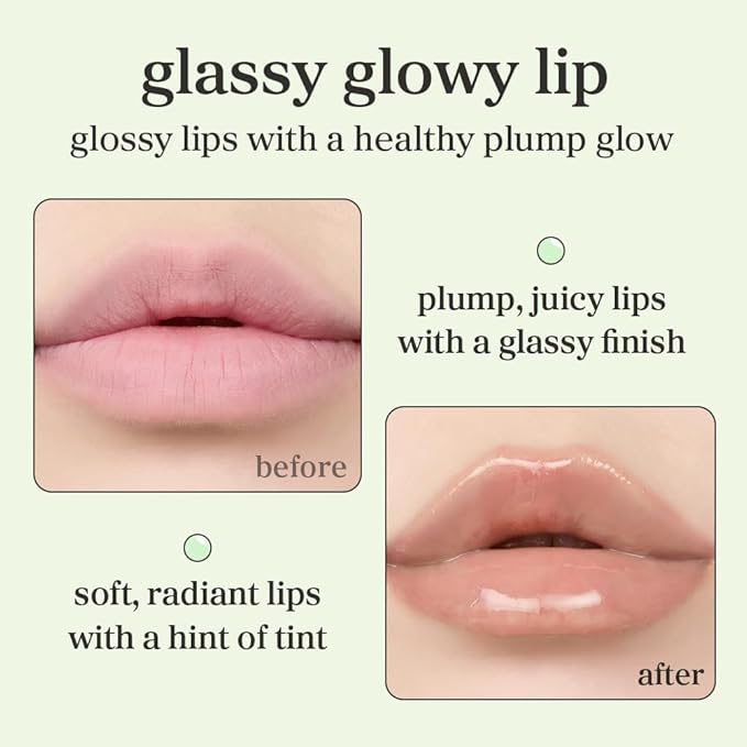 NOONI Korean Lip Oil - Appletea | Long-Lasting, Moisturizing, Plumping, Revitalizing for Dry Lips, Waterproof, No Peel Off, Hydrating, Nourishing Crystal Clear, 0.12 FL Oz-Velvo Beauty