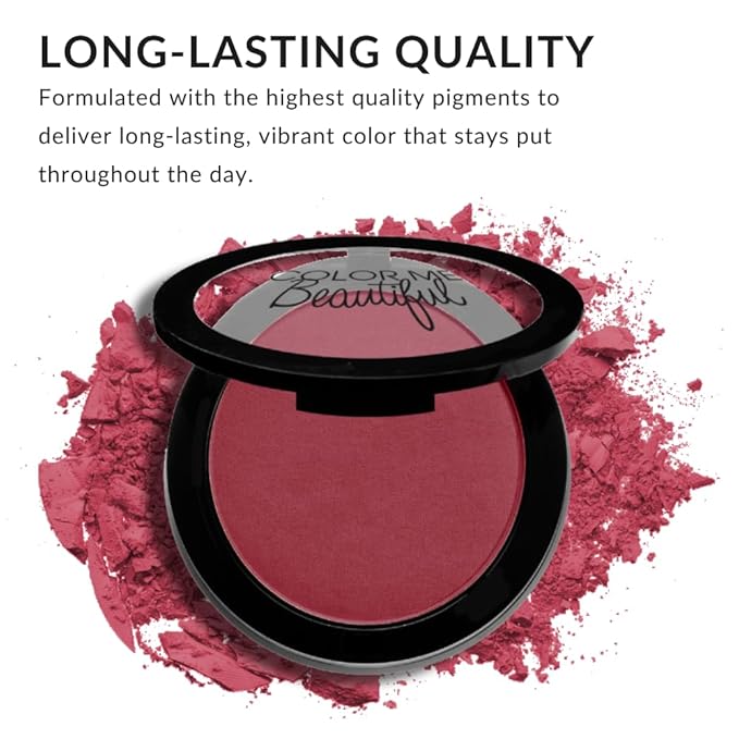 Color Pro Blush by Color Me Beautiful, Pressed Powder Blush with Buildable Coverage, Complexion Enhancing Makeup-Velvo Beauty