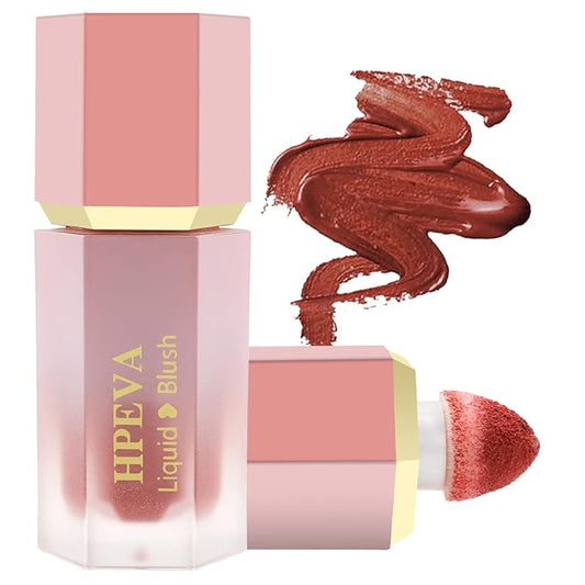 Liquid Blush for Cheeks,Soft Cream Matte Korean Makeup Blush,Lightweight Breathable Feel Long Lasting Natural Red Pink Peach Orange Rose Creamy Face Blushes for White Mature Skin Dark Skin (#07-Blessing)-Velvo Beauty