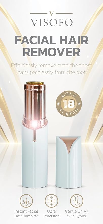 Flawless Facial Hair Removal for Women - Electric Razor Device, Small Dermaplaning Remover Tools Finishing Epilator Trimmer Face Dermaplane Shavers Beauty Gadgets Accessories by VISOFO (Coral)-Velvo Beauty