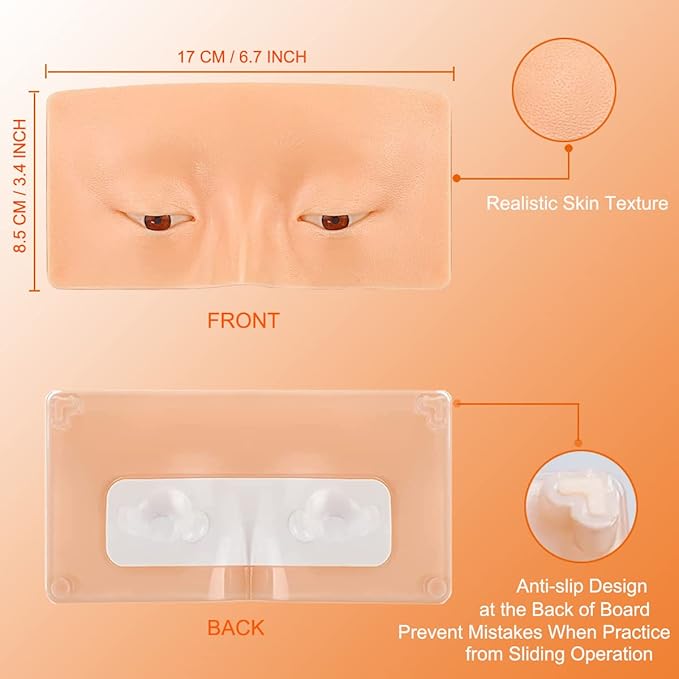 Makeup Practice Face Board, 3D Reusable Makeup Mannequin Face Eyeshadow Mannequin, Make up Practice Face with Makeup Kit for Professional Makeup Artists Students and Beginners to Practice Eyes Makeup-Velvo Beauty