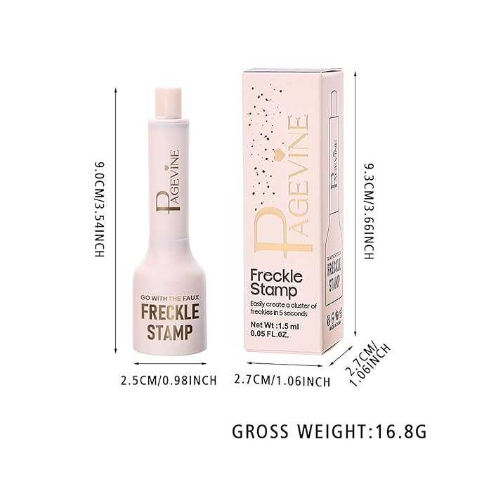 Freckle Stamp - Freckle Pen Waterproof, Long Lasting Fake Freckles, Quick Dry 5-Point Faux Freckles Stamp Cushion Stain Marker in One Press Natural and Lifelike Sunkissed Pencil Tool Makeup (#1-Light)-Velvo Beauty