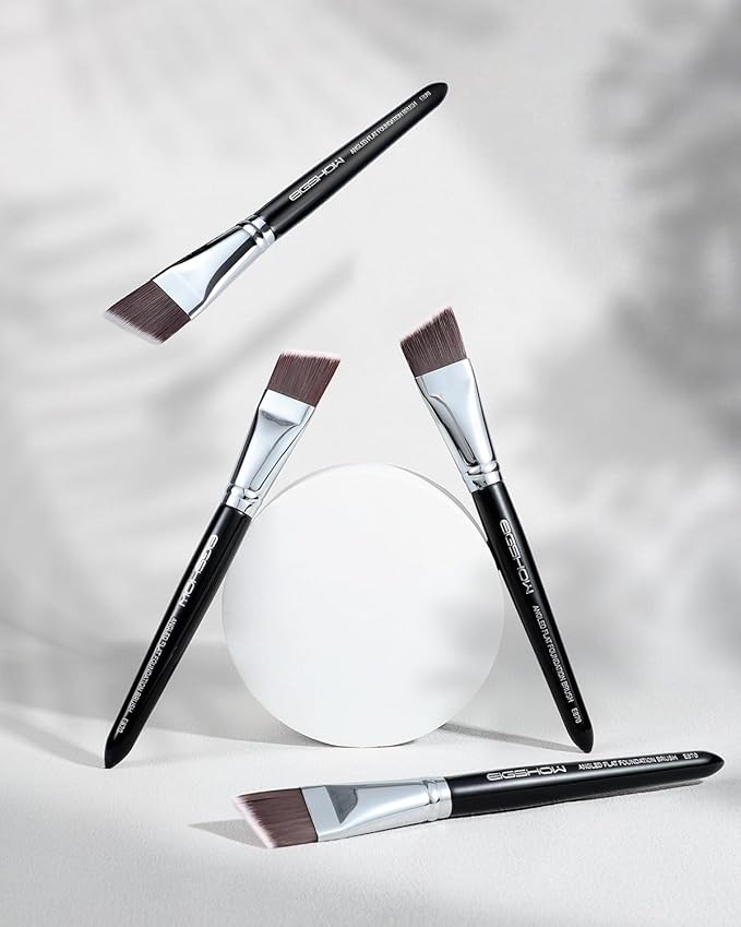 EIGSHOW Angled Flat Foundation Brush, Vegan Synthetic Bristles, Streak Free Application, Face Makeup Brush For Blending Liquid, Cream, Face Mask (E870)-Velvo Beauty