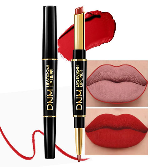 Kaely 2-in-1 Ruby Red Lip Liner & Lipstick Set Kit for Women, Matte Lips Kit with Lip Liner Lip Stains Long Lasting Waterproof 24 Hour Lipstick and Lip Liners Combo Lipliners Pencil Set 14-Velvo Beauty