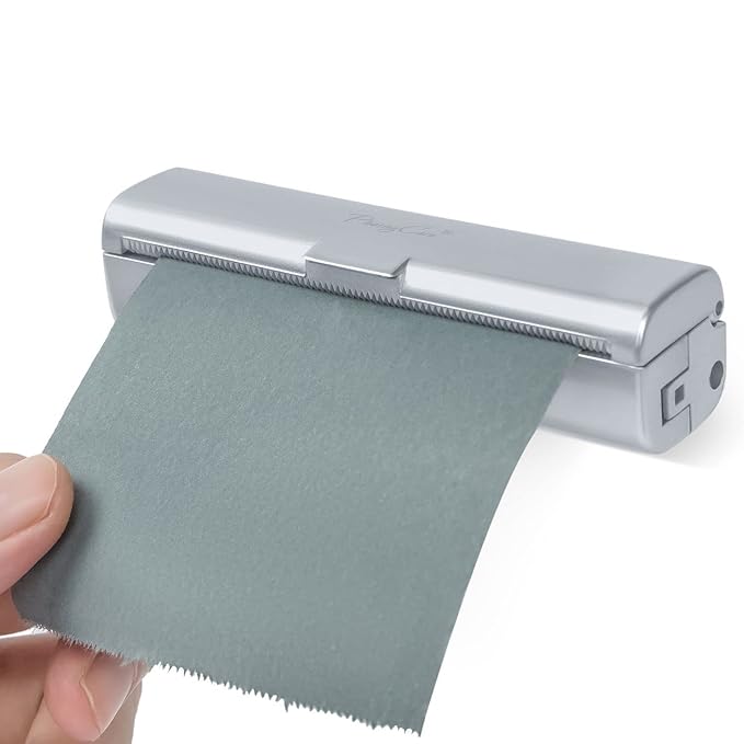 Natural Oil Blotting Paper Roll, Refillable Compact Dispenser No Shine Sheets, Absorb Excess Shine on Face or Scalp Instantly, Men and Women Facial Skin Care or Make Up Must Have (Bamboo Charcoal)-Velvo Beauty