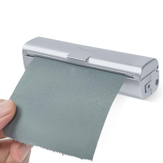 Natural Oil Blotting Paper Roll, Refillable Compact Dispenser No Shine Sheets, Absorb Excess Shine on Face or Scalp Instantly, Men and Women Facial Skin Care or Make Up Must Have (Bamboo Charcoal)-Velvo Beauty