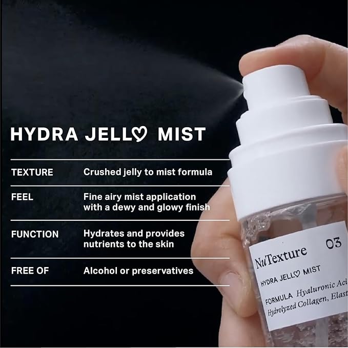 Jelloskin Hydra Jell Face Mist by AVA x NuTexture Hydrating Face Spray with Collagen, Hyaluronic Acid, Vitamin C & E-Velvo Beauty