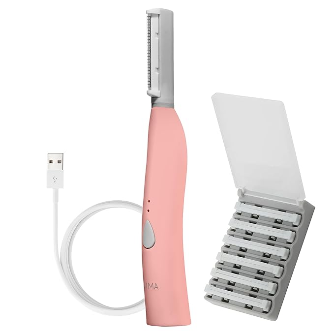 SPA SCIENCES - SIMA Patented Dermaplane Razor for Women Face – Painless 2-in-1 Facial Exfoliation & Peach Fuzz Hair Removal – Anti-Aging – 3 Speeds – Rechargeable – 7 Weeks Treatment-Velvo Beauty
