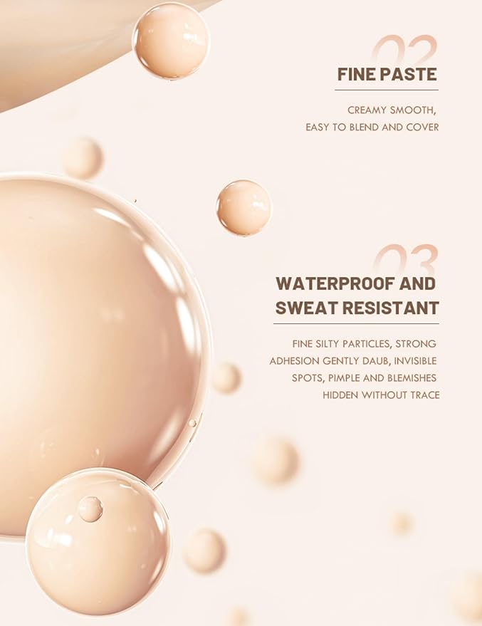 MAEPEOR Face Conceal Contour Palette 6 Colors Full Coverage and Lightweight Concealer Contour Palette Waterproof Long Lasting Contour Palette (Color 01)-Velvo Beauty