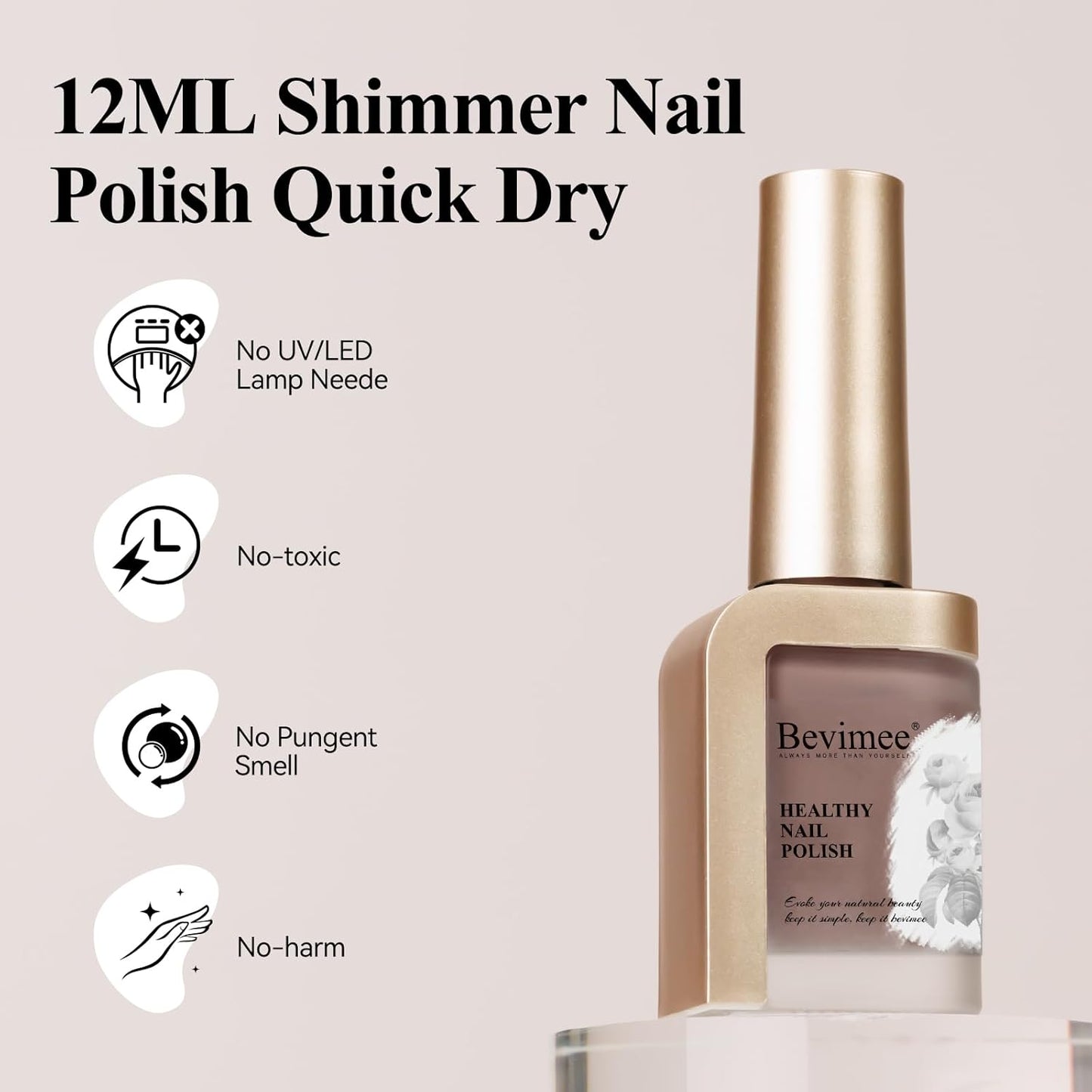 Nail Polish, Air Quick Dry, Neutral Nail Lacquer Non-Gel for Fall and Winter, Nail Art Polish Nail Pigment Oil-based Jelly Fingernail Concealer Polish, 1PC 12ML Long Last Fast Drying-Velvo Beauty