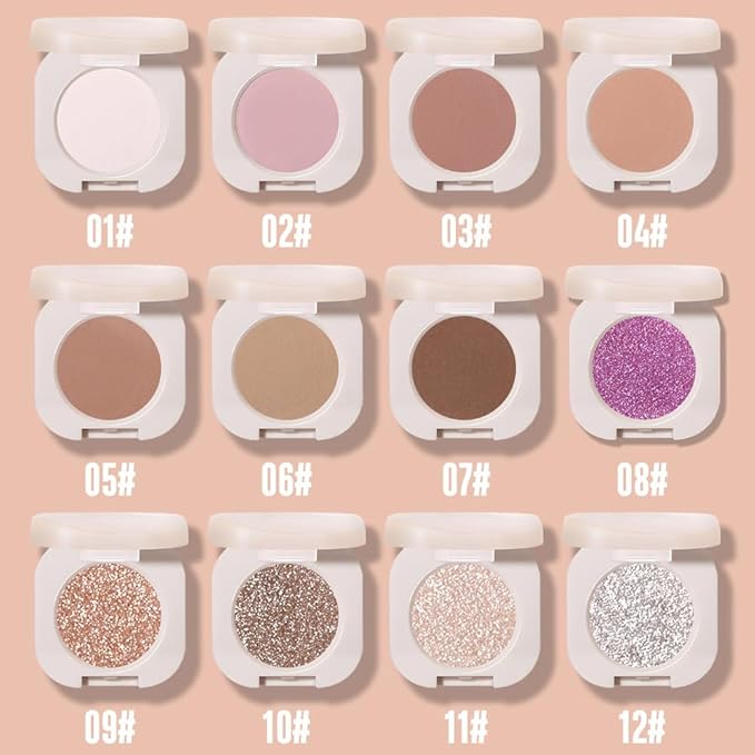 Pressed Single Matte Eyeshadow Palette, Brown eyeshadow For Old Women, Pigmented Waterproof Sombras Para Ojos, Single Pressed Powder Vegan, Talc, Paraben & Cruelty Free(05)-Velvo Beauty