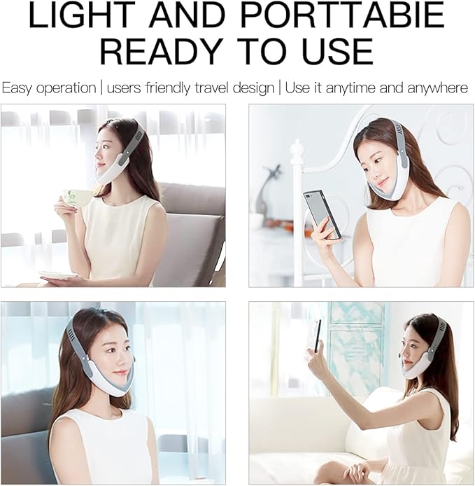 V-Face Electric Double Chin Device,Facial Lifting Machine with Intelligent Remote Control-Velvo Beauty