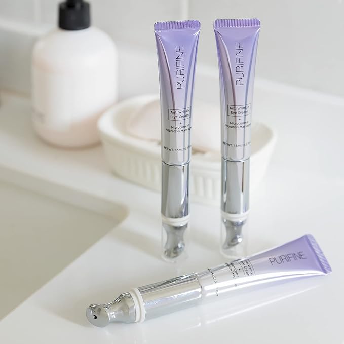 Eye Cream for Wrinkles and Fine Lines Microcurrent Massage Anti-wrinkle Eye Cream Anti Aging 0.5 fl oz-Velvo Beauty