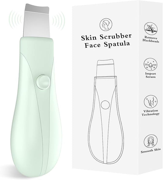 Skin Scrubber Face Spatula Skin Spatula Pore Cleaner Blackhead Remover Tools for Facial Deep Cleansing Skin Care Tool for Men and Women (Green)-Velvo Beauty