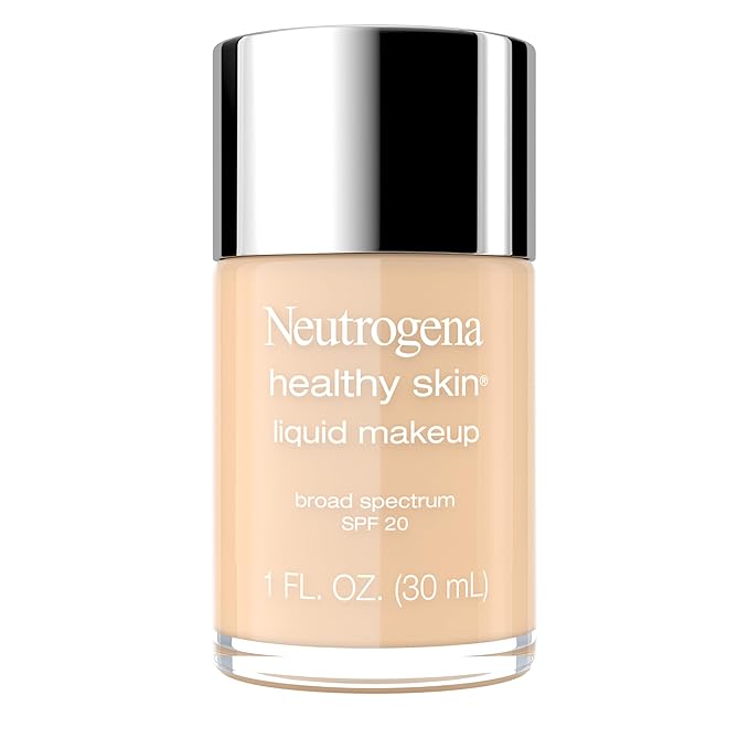 Neutrogena Healthy Skin Liquid Makeup Foundation,Broad Spectrum SPF 20 Sunscreen,Lightweight & Flawless Coverage Foundation with Antioxidant Vitamin E & Feverfew,Natural Beige,1 fl. oz (Pack of 1)-Velvo Beauty