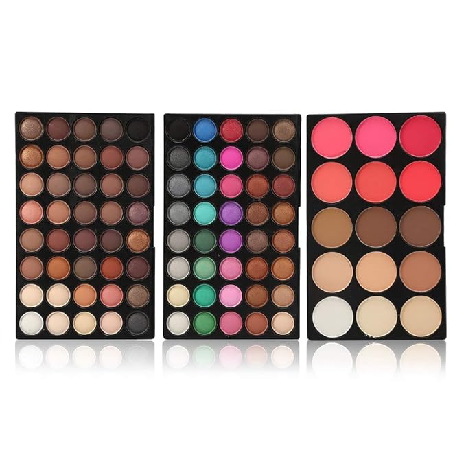 80 Colors Professional Eyeshadow Palette +15 Colors Blusher & Concealer Contour Eye Powder Makeup Cosmetic Set-Velvo Beauty
