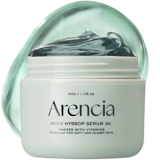 Glow Hyssop Overnight Face Mask Serum - hydrating & Anti-Aging Serum for younger looking Korean Glass Skin, 30% Vitamin A, C, E, 10% Niacinamide, Peptide-Velvo Beauty