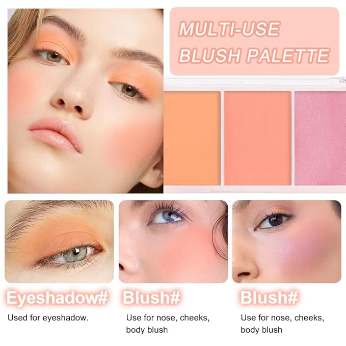 3 IN 1 Brown Nude Face Highlight Bronzer Powder Palette for Face Cheeks Contour Brightening, Buildable Matte Coverage Natural Makeup,Ultra Sculpt Nose Shadow Eyeshadow Primer-Orange-Velvo Beauty