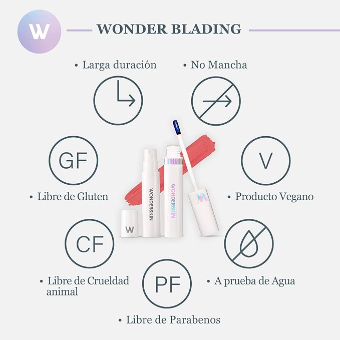 Wonderskin Wonder Blading All Day Lip Stain Peel Off Masque and Reveal Kit- Long Lasting, Waterproof Nude Lip Tint, Transfer Proof Natural Makeup Stain Kit (Whimsical)-Velvo Beauty
