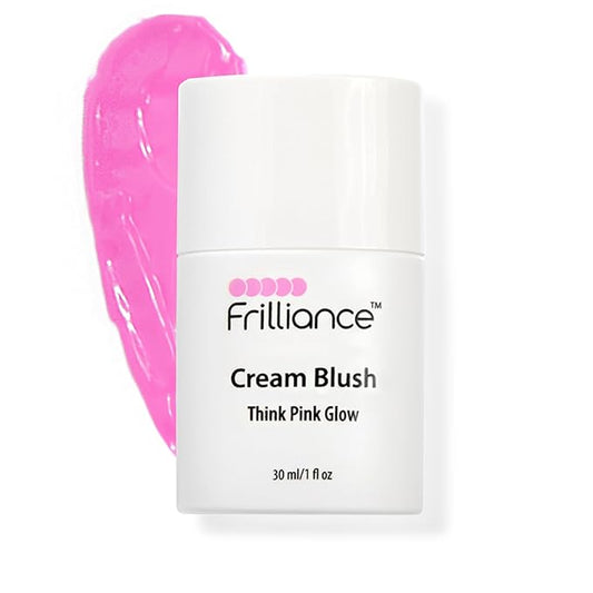 Frilliance Hydrating Cream Blush, Think Pink Glow Tint, Cruelty Free Hypoallergenic for Teens of All Skin Types, 30 ml / 1 fl oz-Velvo Beauty