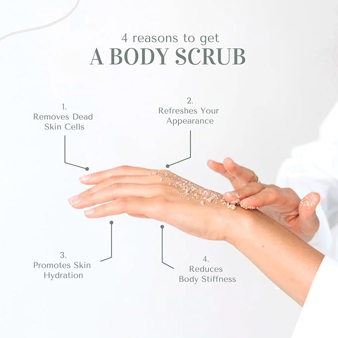 Rose Body & Foot Scrub 10 oz - a gentle and enjoyable exfoliating experience, leaving your skin feeling smooth - The best stocking stuffer.-Velvo Beauty