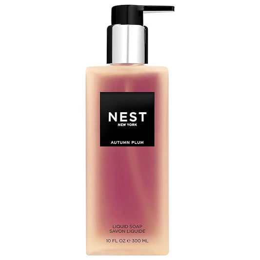 NEST New York Liquid Soap, Autumn Plum - 10 fl oz - Cleanses & Nourishes Skin - Approx. 300 Pumps Per Bottle - Gluten Free & Cruelty Free-Velvo Beauty