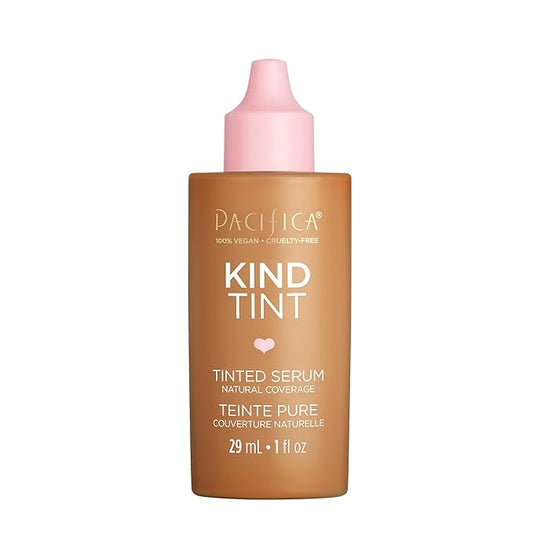 Pacifica Beauty Kind Tint Tinted Serum, Skincare, Vegan Collagen, Hyaluronic Acid, Vitamin C, Niacinamide, Caffeine, Hydrating, Lightweight Foundation, Natural Dewy Skin, Shade 08, 1 fl oz (1 Count)-Velvo Beauty