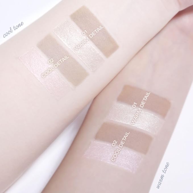 BBIA Last Contour Stick - Dual-Sided Contouring & Highlighting Duo Stick Easy Dual-Ended Natural Contour & Highlight Blendable Buildable Longlasting Korean Face Makeup (01 WARM DETAIL, Pack of 1)-Velvo Beauty