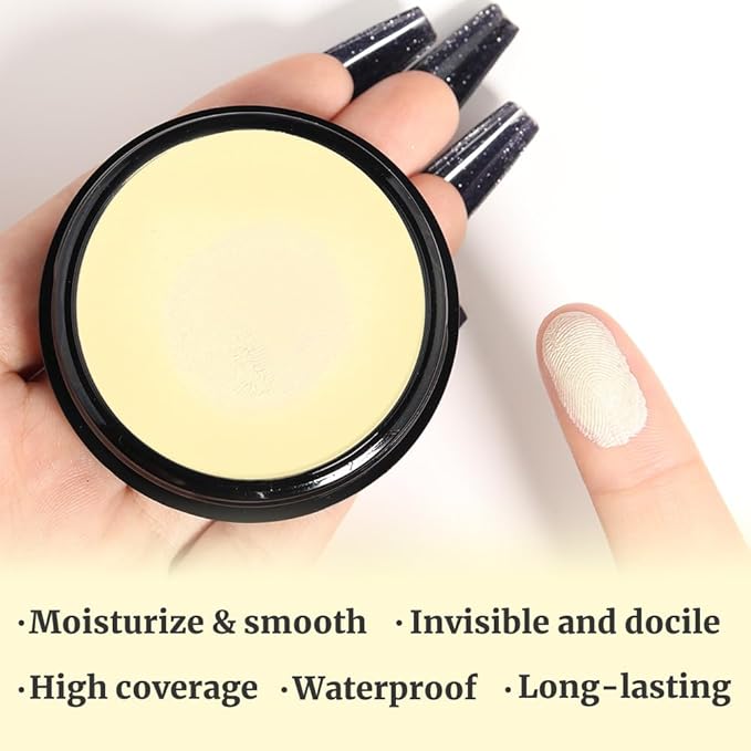 Kaely Color Correcting Concealer,Cream Pot Concealer Full Coverage,under Eye Concealer Palette for Conceals Dark Circles,Waterproof Foundation Face Makeup,10 Yellow-Velvo Beauty