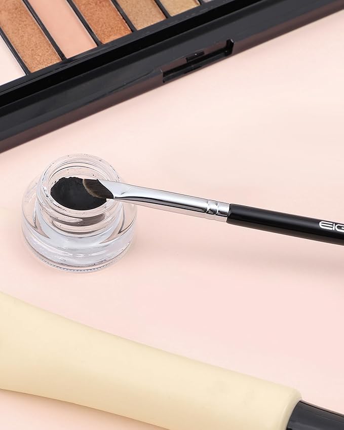 Eyeliner Brush, EIGSHOW Sickle Angled Gel Eyeliner Makeup Brush for Precise Eye Liner, Eyebrow, Eyelid with Ultra Thin Curved Vegan Bristles (E865)-Velvo Beauty