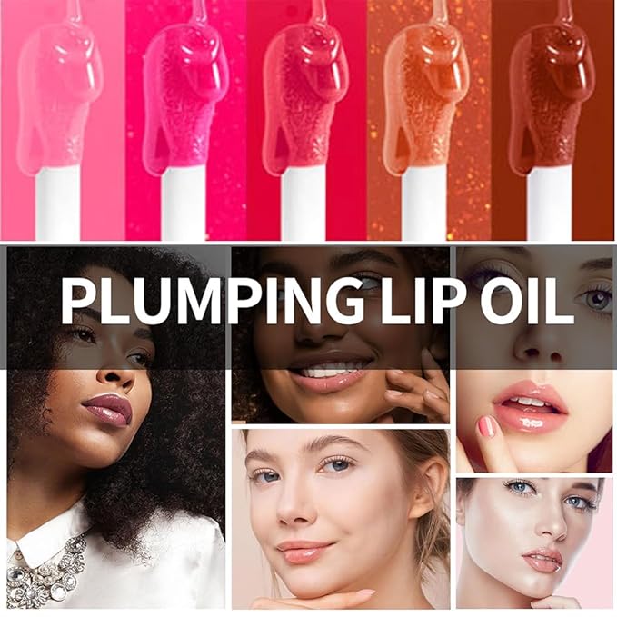 Hydrating Lip Glow Oil, Moisturizing Lip Glow Oil, Nourishing Glossy Transparent Lip Oil, Plumping Lip Oil, Lip Balm, Non-sticky Tinted Toot Lip Balm for Lip Care (CORAL) 0.2 OZ-Velvo Beauty