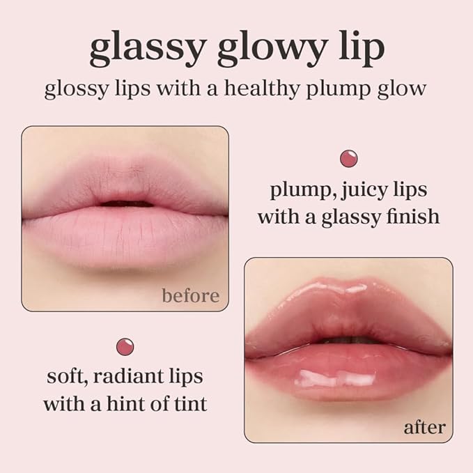 NOONI Korean Lip Oil - Applewine | Long-Lasting, Moisturizing, Plumping, Revitalizing for Dry Lips, Waterproof, No Peel Off, Hydrating, Nourishing Crystal Clear, 0.12 FL Oz-Velvo Beauty