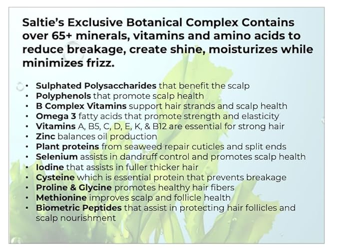 Leave-In Conditioner, 8.5 fl. Oz/250ml - Seaweed, Kelp & Algae Enriched Detangle & Shine Hair Treatment -Ideal For Frizzy and All Hair Type , Protects Scalp-Velvo Beauty