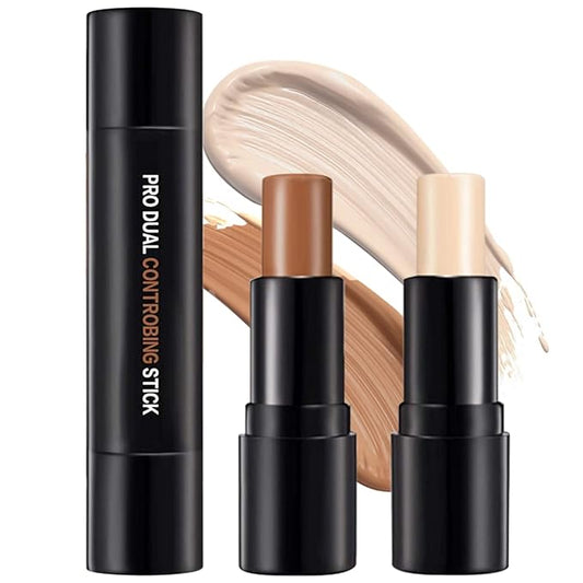 Double-End Contour Highlighter Stick, Face Contour Makeup Contouring Sticks Cream Concealer (1)-Velvo Beauty