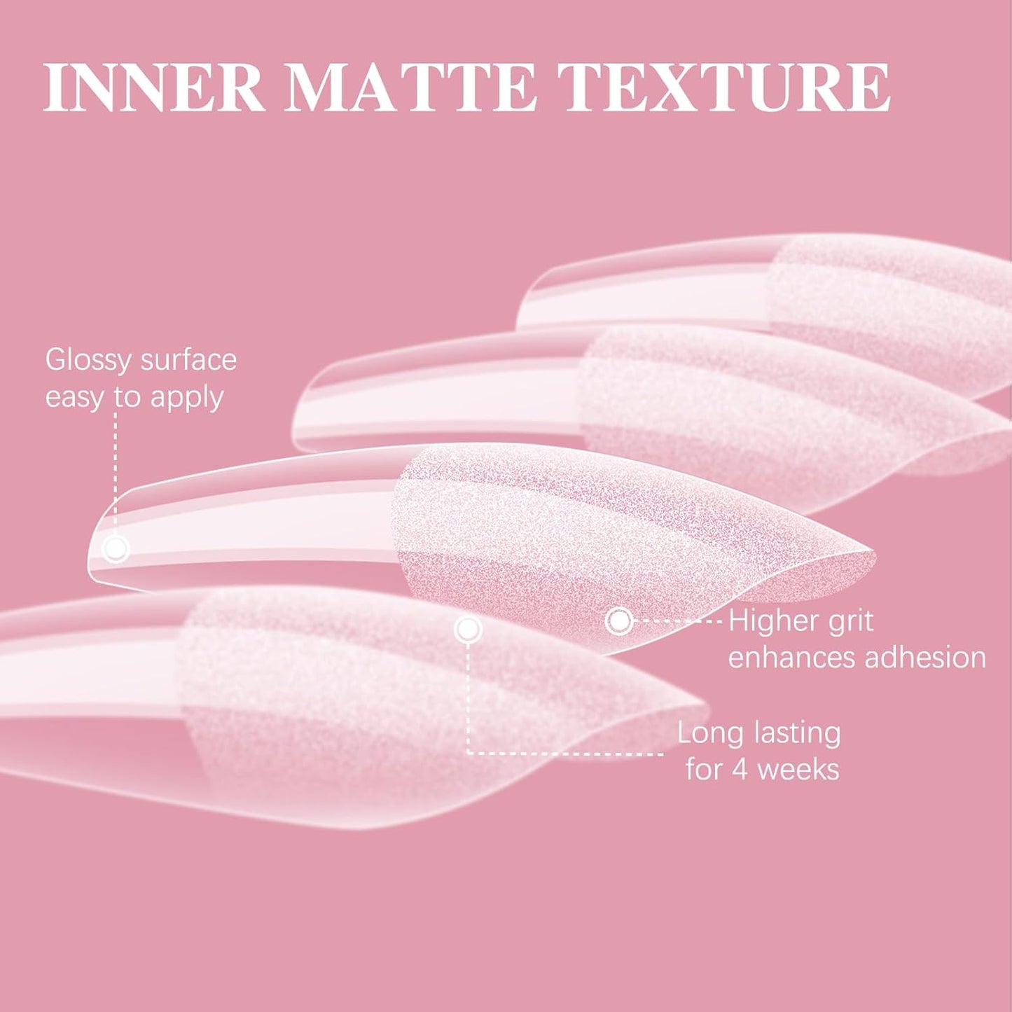 Medium Coffin Nail Tips, SSWSBYKE 300pcs Soft Gel Nail Tips for Full Cover Pre-Shaped Acrylic Fake Nails Tips 15 Sizes Half Matte Press On Nails for Extension Home DIY Salon-Velvo Beauty