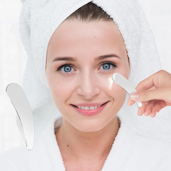 2Pcs Mini Metal Cosmetic Spatulas, Skincare SpatulaMixing and Sampling Makeup Beauty Tools for Skin Care Creams, Eye Cream, Essences Beauty Accessories(2PCS)-Velvo Beauty