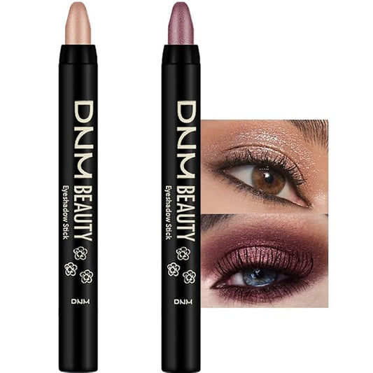 evpct 2Pcs Cream Eyeshadow Sticks Set for Eyes Waterproof, Sand Shimmer & Orchid Shimmer Matte Eye shadow Stick Pencil Pen Bulk sombras en crema para ojos 25+26-Velvo Beauty