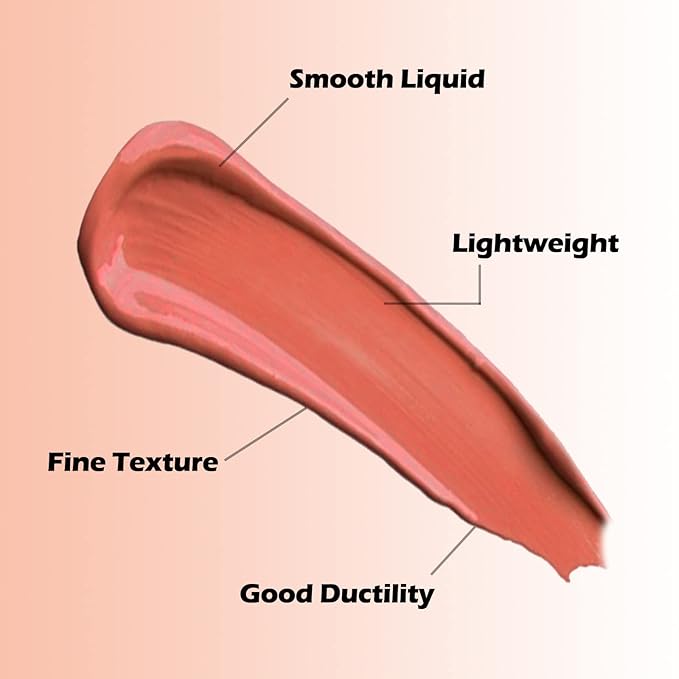 Boobeen Liquid Blush Velvet Cream Blush Makeup Matte Soft Gel Face Blush Makeup for Cheeks, Lightweight Blendable Liquid Blush Stick, Long-lasting Smooth Natural Blush Color-Velvo Beauty